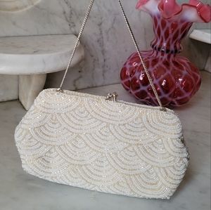 Beautiful Hand Beaded Clutch or Wristlet